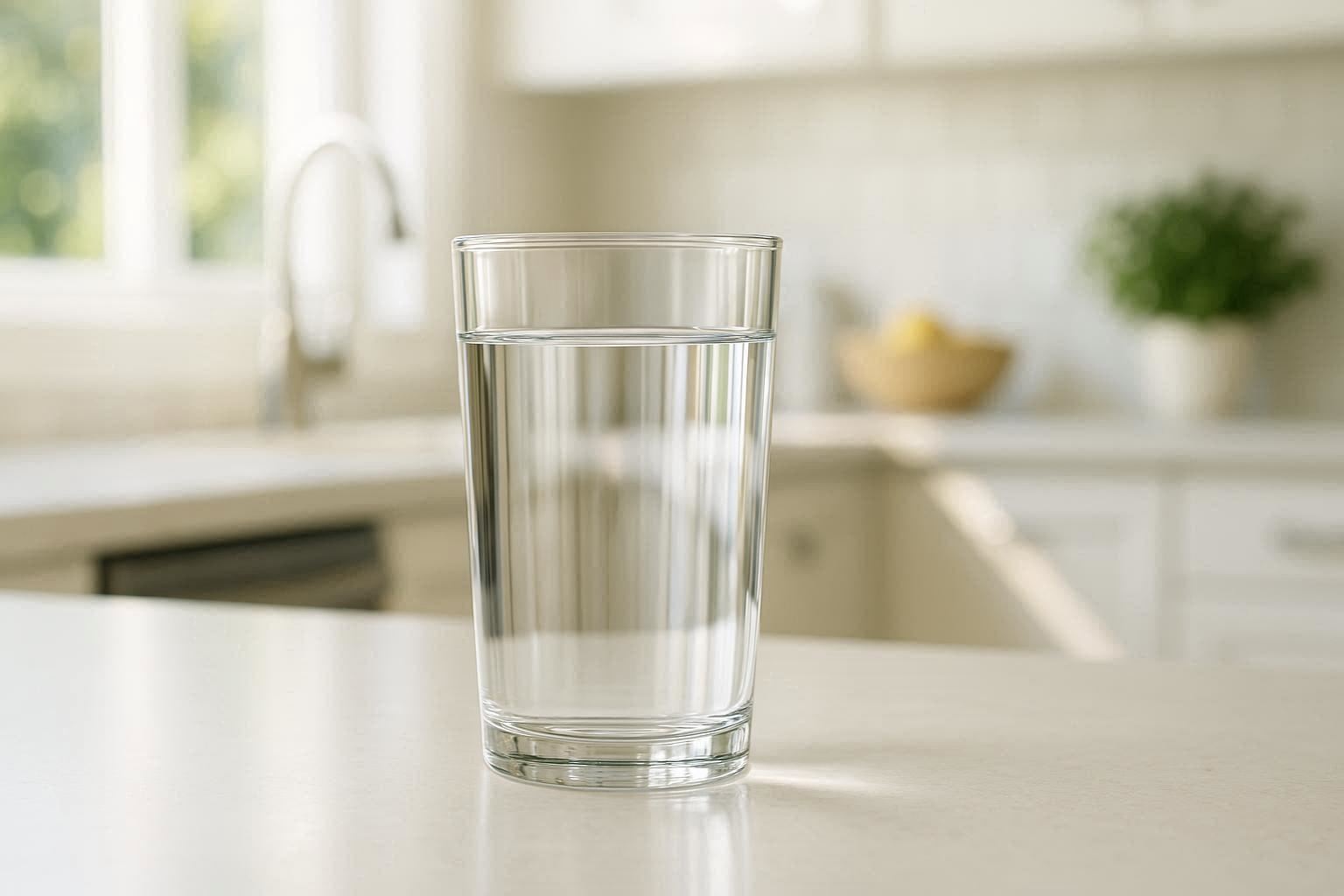 Sklenice vody a zdravá hydratace